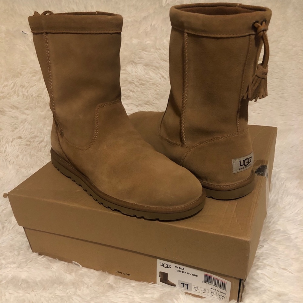 UGG Mia Chestnut Tassel Boots/Booties - Picture 8 of 8